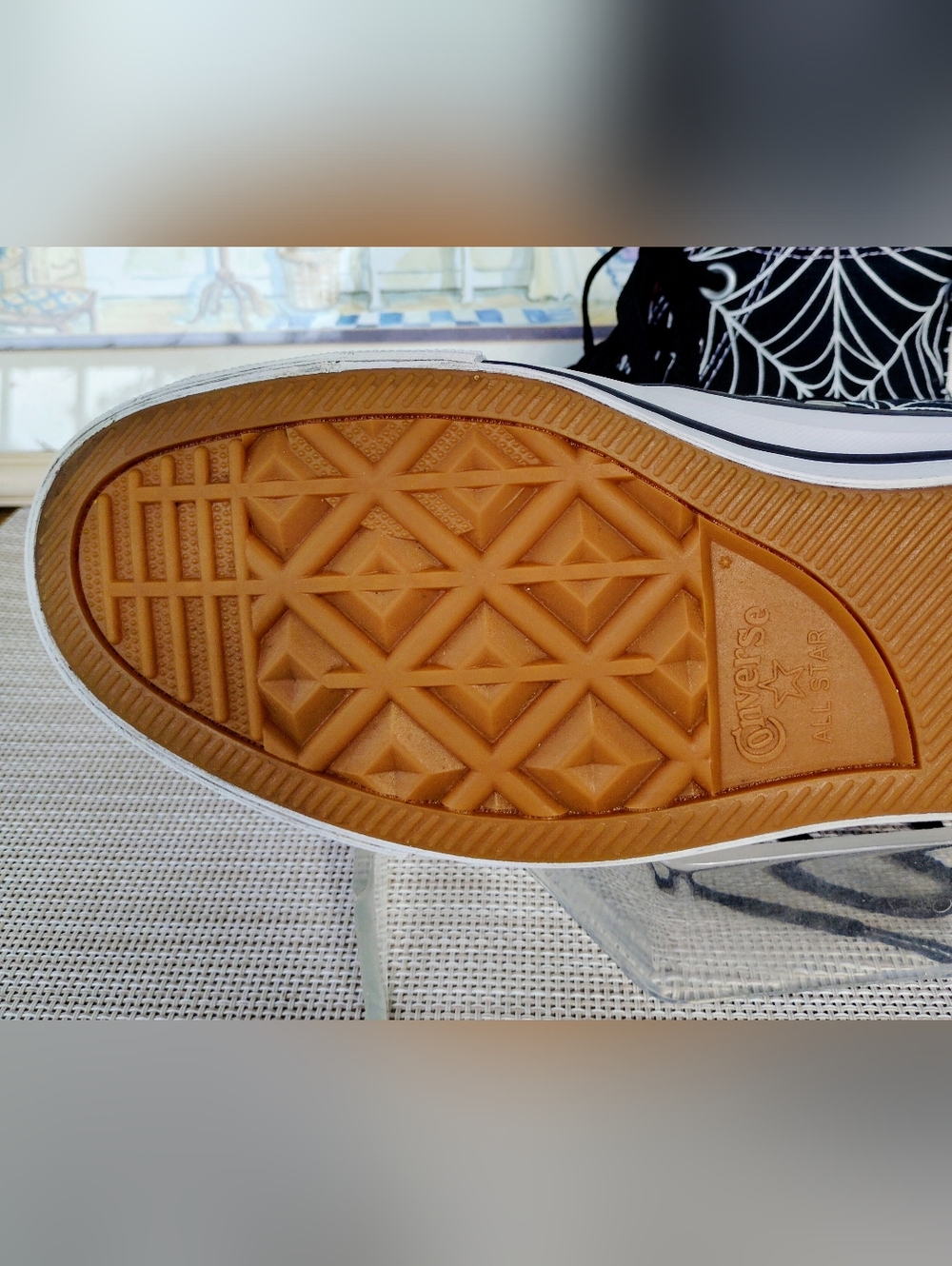 Unisex Converse Cons "White Widow" Black Canvas/White Skate Sneakers. M6.5/W8.5 - Picture 9 of 11